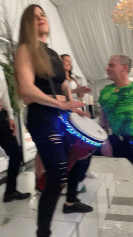 Crystalpercussion party drummer bongos djembe GIF