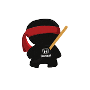HondaBanzai yoshi banzaihonda hondabanzai yoshimascote Sticker