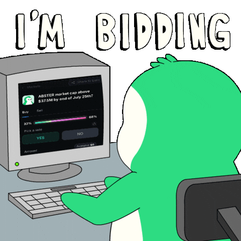 Money Bidding Sticker by Abster