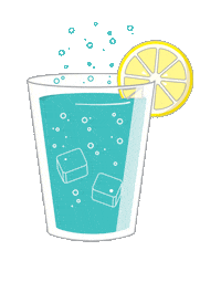 FULFOODS blue drink positive lemon Sticker