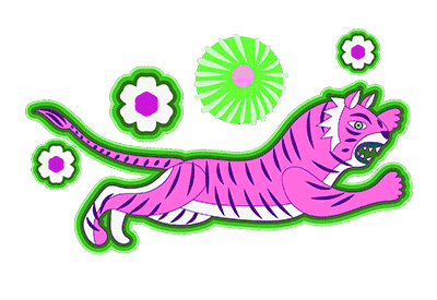 Tiger Jungle Sticker by CATALINA ESTRADA