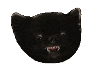 Wilmade dog halloween angry black Sticker