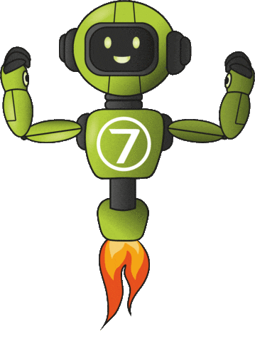virtual7de giphyupload robot virtual7 louki Sticker