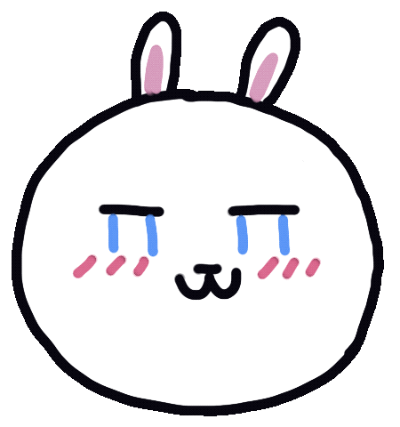 meggyxue sadbunny meggyxue hippybunny Sticker