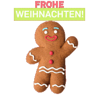 Gingerbread Man Christmas Sticker by plantamedium