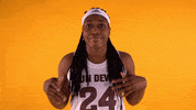 Womens Basketball Shrug GIF by Sun Devils