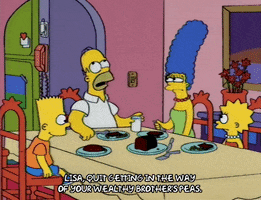 homer simpson family meal GIF