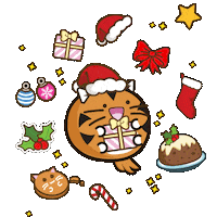 Happy Christmas Sticker by Fuzzballs