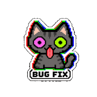 Cat Stay Weird Sticker by Weird Cats