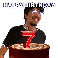 7Th Birthday 7 Years Old Sticker