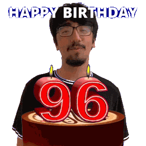 96 Birthday Sticker