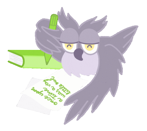 missmaggiepaper giphyupload creative owl write Sticker