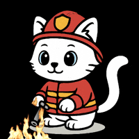 Cat Fire GIF