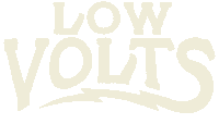 LowVolts shocked electric rocknroll Sticker