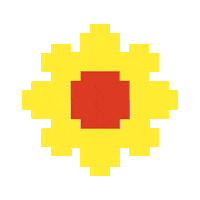 adeleire flor amarela pixel flower flower yellow adeleire Sticker