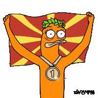 Gold Medal Flag Sticker by shremps