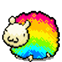 rainbow sheep STICKER