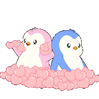 I Love You Hearts Sticker by Pudgy Penguins