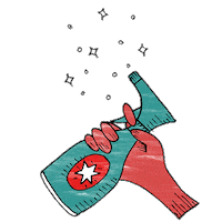 Emilse_ilustra hand covid covid19 shine Sticker