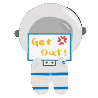 Astronaut 出去 Sticker