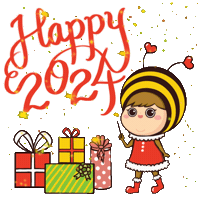 Happy New Year Christmas Sticker