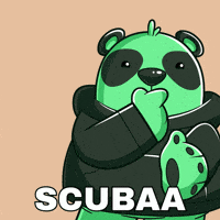 Panda Scuba GIF by SuperVerse