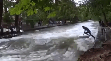 Eisbach River Is Perfect for Munich Surfers
