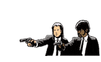 tarantino Sticker by bigkahunaburger