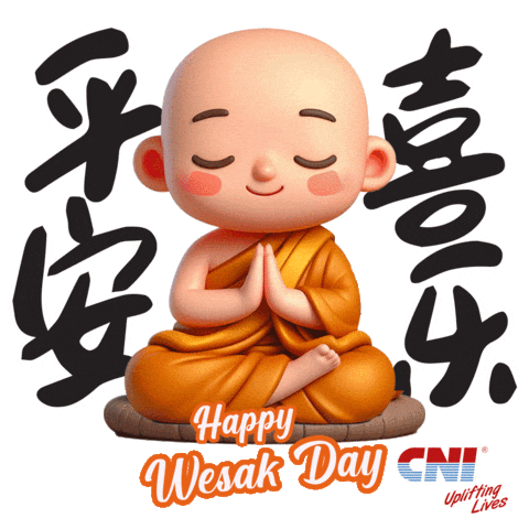 Vesak Day Meditation Sticker by CNI
