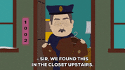 cop talking GIF by South Park 