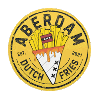 aberdam aberdam dutch fries aberdam dutch fries backyard beach collective Sticker