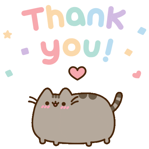 Cat Thank You Sticker by Pusheen