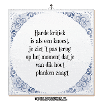 Wijsheid Spreuk Sticker by Tegelspreuken.nl