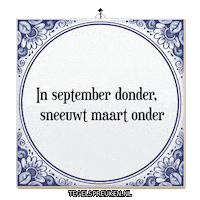 Storm September Sticker by Tegelspreuken.nl