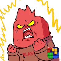 Angry Blast Sticker