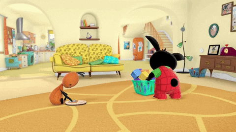 BingBunny giphygifmaker bing bingbunny messy GIF