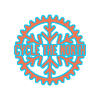 cyclethenorth girl bike canada ride Sticker