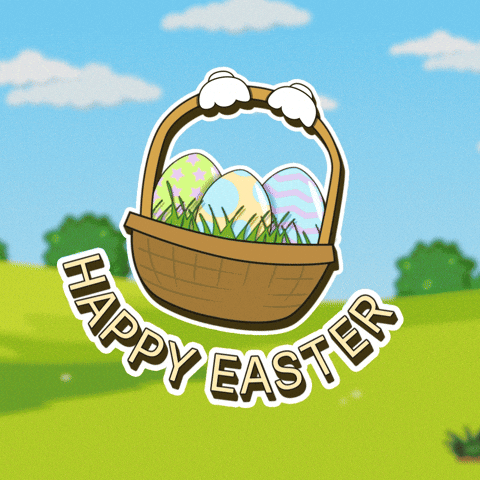 Easter Eggs Typography GIF