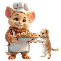 The Baker Hungry Dog Sticker