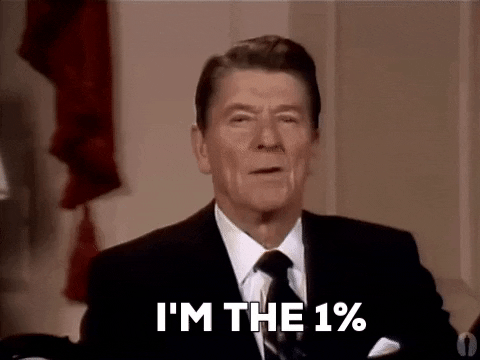 Charlieole giphygifmaker ronald reagan trickle down economics GIF