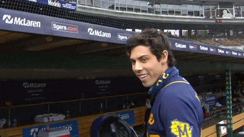 Christian Yelich Smile GIF by Milwaukee Brewers