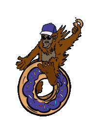 Donut Bigfoot Sticker by Pikes Peak