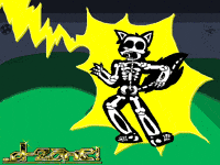 dangerzonee cartoon shocked shock skeleton GIF