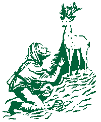 Illustration Hubertus Sticker by AnnetteWerkt