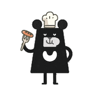 Bear Eating Sticker by BEERU
