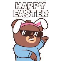 Easter Bunny Dancing Sticker by BEARISH