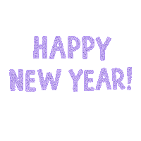 New Year Glitter Sticker