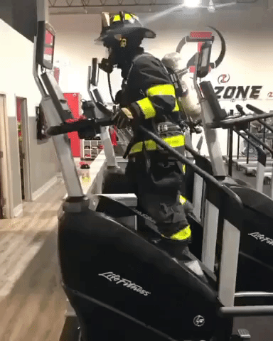 Firefighter in Full Gear Does 110 Flights on StairMaster to Honor 9/11 First Responders