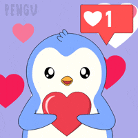 Love You Hearts GIF by Pudgy Penguins