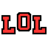 joyfuljuly pixel lol red black Sticker